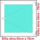 Plastov okna O SOFT ka 65 a 70cm x vka 50-70cm 